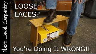 How to Tie Workboot Laces so they STAY Tied [upl. by Ahrendt670]