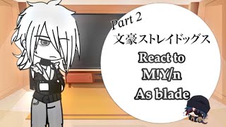 • PART 2 BUNGOU STRAY DOGS react to MYN as Blade [upl. by Eivlys]