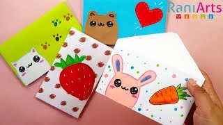 Cómo hacer SOBRES para tus cartas SIN PEGAMENTO Fácil  DIY  Easy ENVELOPES [upl. by Ilajna]