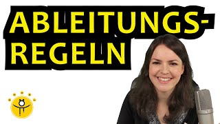 ALLE Ableitungsregeln mit Beispielen – Übersicht Ableitungen von Funktionen bilden [upl. by Aicina177]