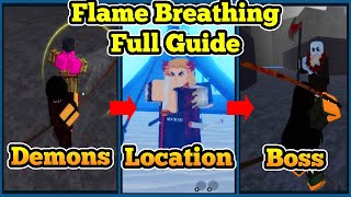 Flame Breathing FULL Guide  Trainer Location  Requirements  Roblox DemonFall [upl. by Brent]