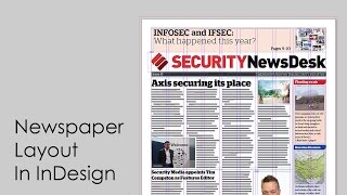 How to design a newspaper Newspaper layout in InDesign [upl. by Rosemarie]