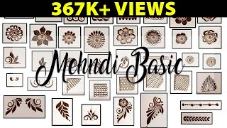 Basic Mehndi Shapes For Beginners Step By Step  Mehndi For Beginners  Letstute Mehndi [upl. by Arreic]