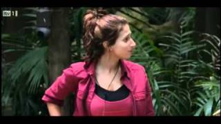 Im A Celebrity 2010 Stacey Soloman Throws a Stone At Dom Joly [upl. by Libyc]