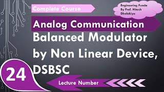 Balanced Modulator using Non Linear Device for DSBSC Generation in Communication Engineering [upl. by Orual]