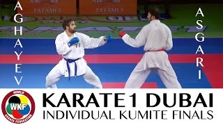 Rafael AGHAYEV vs Bahman ASGARI Final Kumite 75kg Karate1 Premier League Dubai 2016 [upl. by Grizel]