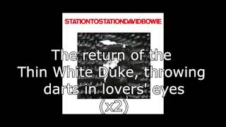 Station to Station  David Bowie  Lyrics [upl. by Ahtibbat801]