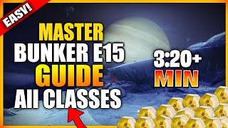 Bunker E15 MASTER Lost sector TODAY  All Classes GUIDE [upl. by Naux410]