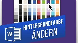 Hintergrundfarbe im WordDokument ändern  Hintergrundbild in Word einfügen [upl. by Aretak482]