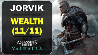 Jorvik All Wealth Locations  GearArmor Chests  Assassins Creed Valhalla [upl. by Eldnek5]