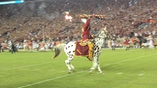 FSU Football Chief Osceola Renegade at Doak Tomahawk Chop [upl. by Aryk]