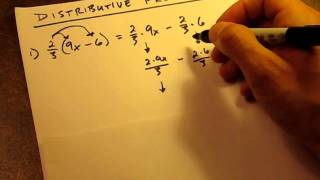 How To  Distributive Property Fractions [upl. by Selbbep]