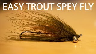 Tie A Super Simple Trout Spey Fly  Using Just 3 Materials [upl. by Novy]