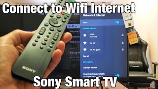 Sony Smart TV How to SetupConnect to Wifi Internet Network Android TV [upl. by Naitsihc434]