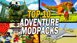 Top 10 Minecraft Adventure amp RPG Modpacks [upl. by Cissie]