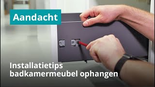 Badkamermeubel ophangen  Installatie tips [upl. by Riobard]