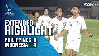 AFC U16 Championship 2020 Qualifiers Philippines 04 Indonesia [upl. by Aicetal]