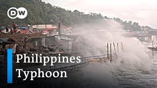 Philippines hit by Typhoon Vongfong  DW News [upl. by Suirauqram]