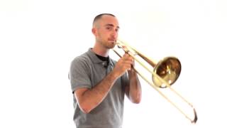 Trombone Lesson 7 First Five Notes F Eflat D C Bflat [upl. by Eimareg]