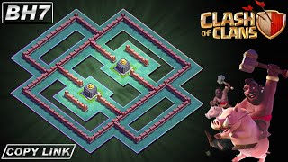 NEW Best Builder Hall 7 BH 7 Base Design  Clash Of Clans [upl. by Kcirtapnaes745]