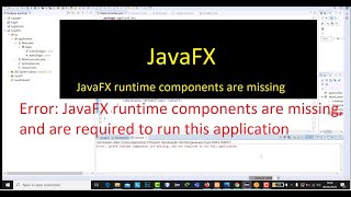 SOLVED Error JavaFX runtime components are missing and are required to run this application [upl. by Salchunas608]