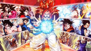 FULL LR Goku amp Vegeta Fusing Dokkan Team is UNSTOPPABLE [upl. by Yentiw]