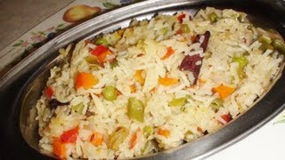 Vegetable Pulao Pulav Rice  Video Recipe by Bhavna [upl. by Raffo41]