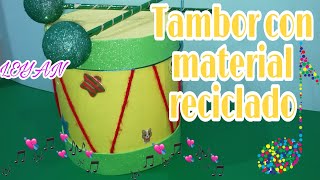 COMO HACER UN TAMBOR CON MATERIAL RECICLADO [upl. by Nnayllas]