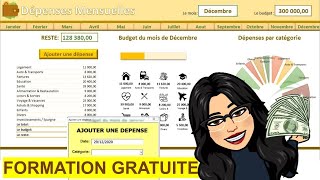 Créer une application de budget mensuel sur excel à partir de zéro [upl. by Anirrehs]