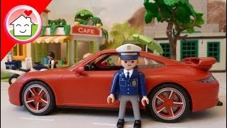 Playmobil Polizeifilm Kommissar Overbeck Der verschwundene Porsche  Familie Hauser [upl. by Shepherd]