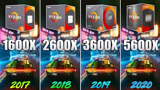 Ryzen 5 1600X vs 2600X vs 3600X vs 5600X  How Big is the Difference [upl. by Aiksa248]