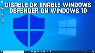 How to Disable or Enable Windows Defender on Windows 10 [upl. by Xenia]