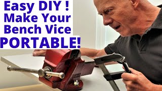 How To Make Your Bench Vice PORTABLE So USEFUL [upl. by Minni]