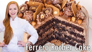 ULTIMATE Ferrero Rocher Cake  Rich Chocolate Hazelnut Cake [upl. by Benenson842]