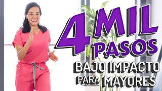 Caminata en Casa de Bajo Impacto  4 MIL pasos para Mayores [upl. by Asyen]