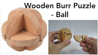 Burr Puzzle 3D Wooden Ball [upl. by Llemej504]