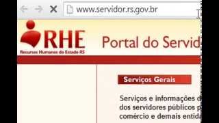 Como acessar o Portal do Servidor RS  RHE Contracheque [upl. by Leira]