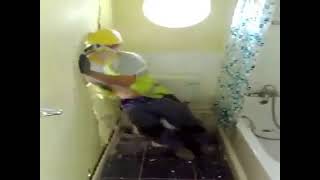 guy on toilet gets dragged through wall [upl. by Colby]