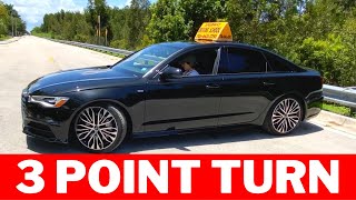 HOW TO DO A THREE POINT TURN Follow these easy steps to pass the Road Test [upl. by Peck]