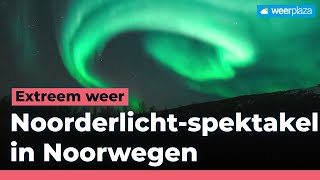 Spectaculair Noorderlicht in Noorwegen  Weerplaza [upl. by Trammel]