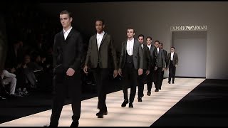 Emporio Armani  2015 FallWinter Menswear Fashion Show [upl. by Dragoon598]