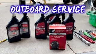 MERCURY OUTBOARD 150 ANNUAL SERVICE  HOW TO [upl. by Yleve]