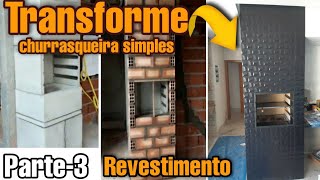 Parte3 REVESTIMENTO CHURRASQUEIRA PRÉ MOLDADA COM PORCELANATOCONSTRUINDO SONHOS COM LEONARDO MOTA [upl. by Lleinad]