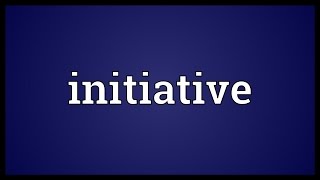 Initiative Meaning [upl. by Sacttler]