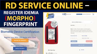 RD Service Online – Register IDEMIA Morpho fingerprint [upl. by Leodora]