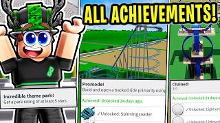 ✔ How to Unlock ALL Theme Park Tycoon 2 ACHIEVEMENTS 2024 [upl. by Ashleigh393]