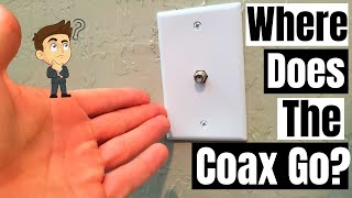 WHERE DOES THE COAX CABLE GO COAX OUTLET INSTALLATION  HOW TO [upl. by Hsakaa]