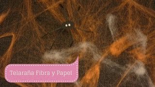 TELARAÑA en FIBRA y PAPEL para Halloween DIY ♥ [upl. by Champaigne741]