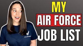 Air Force Job Selection  Submitting my OFFICIAL job list with my recruiter [upl. by Iyre509]