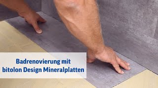 bito Anwendertipp  Badrenovierung mit bitolon Design Mineralplatten [upl. by Danae]